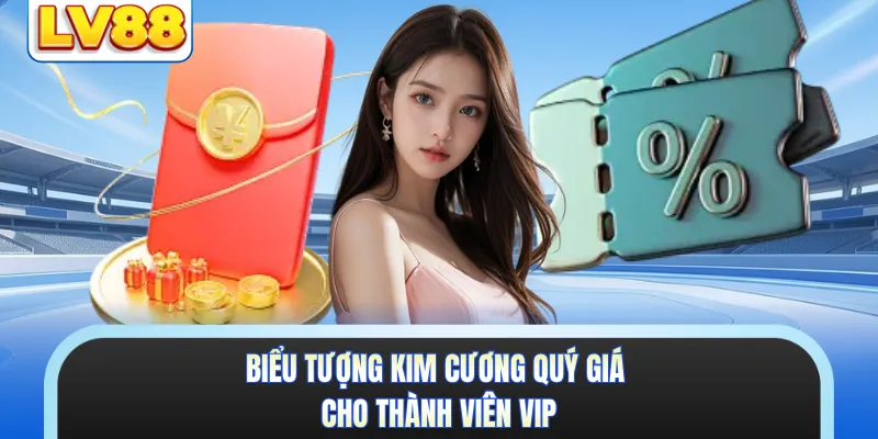 Biểu tượng kim cương quý giá cho thành viên VIP
